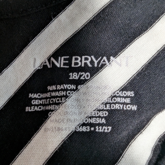 Lane Bryant Black & White Strip Swing Tank - Picture 3 of 3